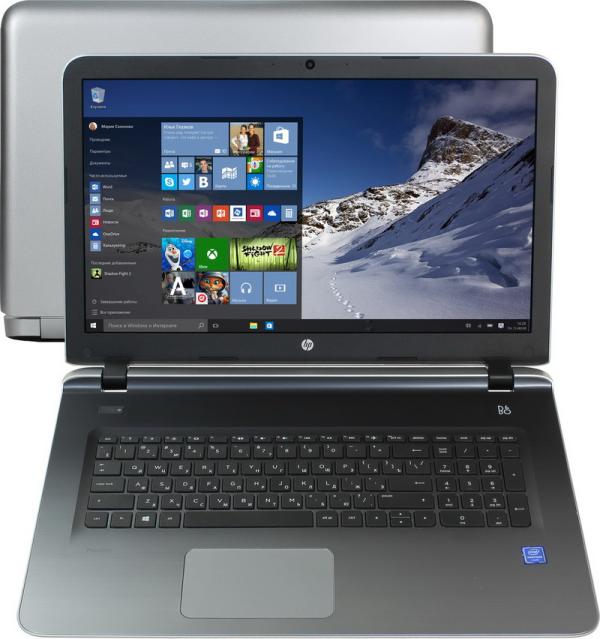 Ноутбук 17" HP Pavilion 17-g101ur (P0F12EA), Pentium 3825U 1.9 4GB 500GB 1600*900 iHM76 DVD-RW USB2.0/2USB3.0 LAN WiFi BT HDMI камера SD 2.6кг W10 серебристый-черный