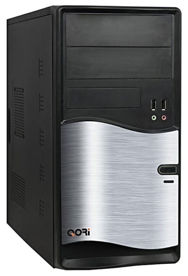 Корпус mATX MiniTower Codegen M105, 450Вт, P4 20+4pin, 2*5.25"+1(6)*3.5", Audio/2*USB2.0, черный-серебристый