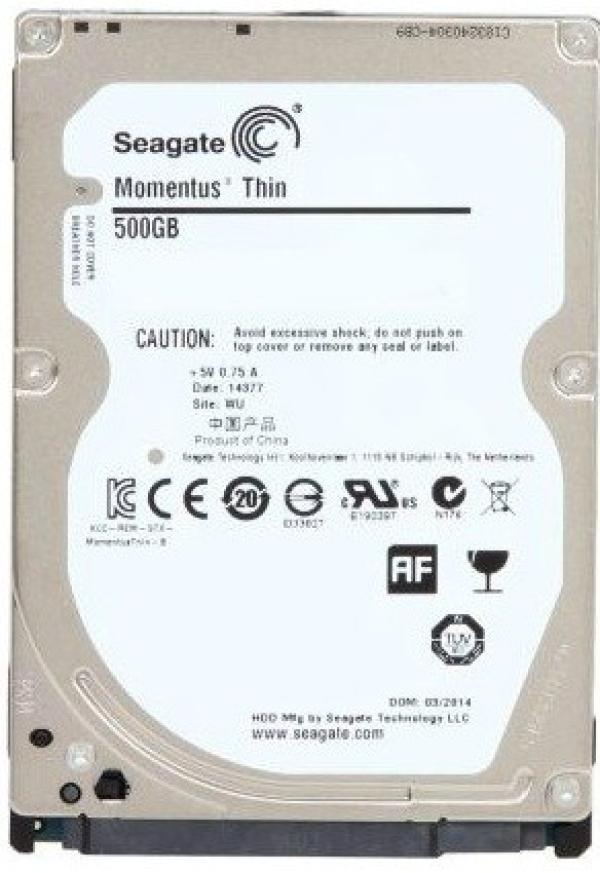 Жесткий диск 2.5" SATA  500GB Seagate Laptop Thin HDD ST500LM021, SATAIII, 7200rpm, 32MB cache, NCQ, для ноутбука