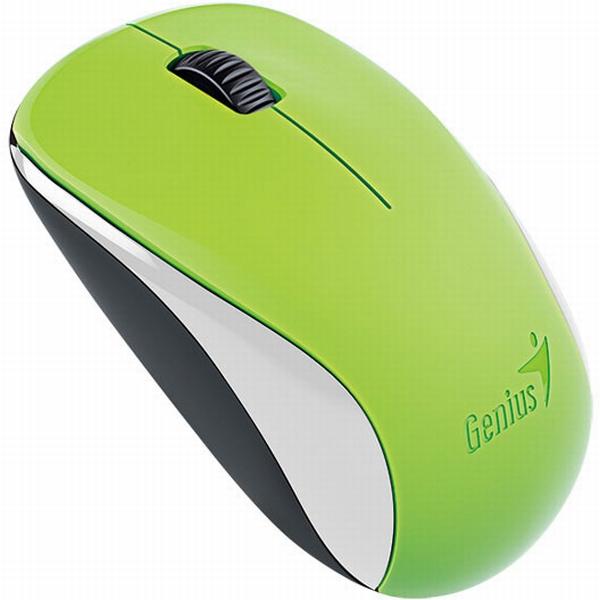 Мышь беспроводная оптическая Genius NX-7000, USB, 3 кнопки, FM, 1200dpi, 1*AA, для ноутбука, зеленый-черный