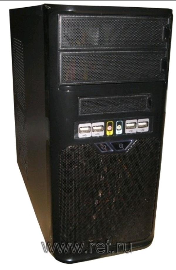 Корпус mATX MiniTower SunPro Aroma I, 450Вт, P4 24pin, 2*5.25"+1(3)*3.5", Audio/4*USB2.0, без вентиляторов (3 места), черный