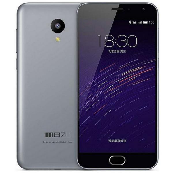 Смартфон 2*sim Meizu M2 mini, 4*1.3ГГц, 16GB, 5" 1280*720, SD-micro/SDHC-micro, 4G/3G, GPS, BT, WiFi, G-sensor, 2 камеры 13/5Мпикс, Android 5.1, 68.9*140.1*8.7мм 131г, серый