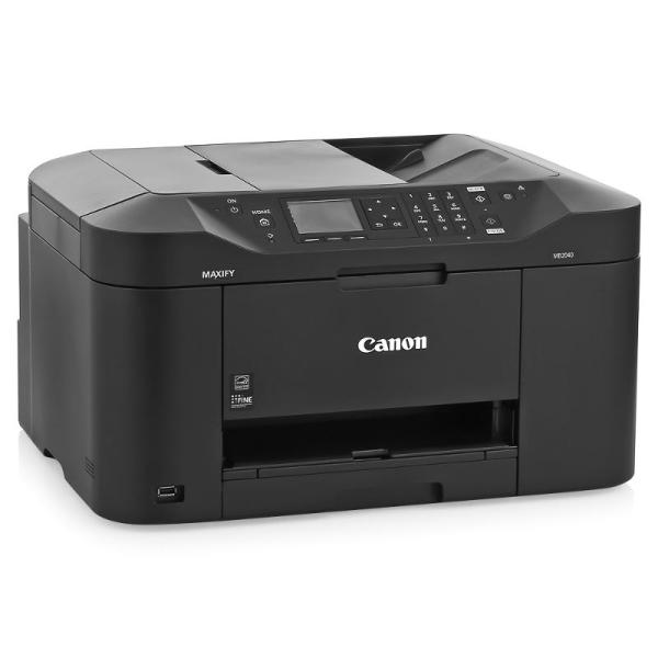 МФУ с факсом струйное Canon MAXIFY MB2040, A4, 1200*600dpi, 16/11стр/мин, 4 цвета, копир 1200*600dpi, автоподатчик, сканер CIS, 1200*1200dpi, WiFi, USB, дуплекс, ЖКД