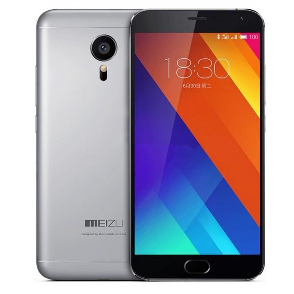 Смартфон 2*sim Meizu MX5, 8*2.2ГГц, 16GB, 5.5" 1920*1080, 4G/3G, GPS, BT, WiFi, G-sensor, 2 камеры 20.7/5Мпикс, Android 5.0, 74.7*149.9*7.6мм 149г, серый