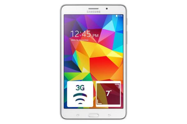Планшет  7" Samsung Galaxy Tab 4 (SM-T231NZWASER), 1280*800, Samsung 1.2ГГц, 8GB, 3G, GPS, BT, WiFi, SD-micro, 2 камеры 3/1.3Мпикс, Android 4.2, 107*186*9мм 281г, 10ч, белый