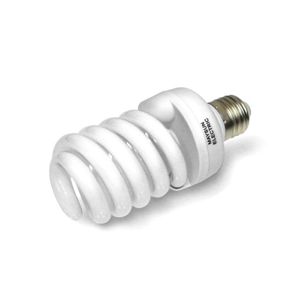 Лампа E14 энергосберегающая MaySun, 20/100Вт, холодный белый, 4000К, 220В, 8000ч, спираль, 104мм