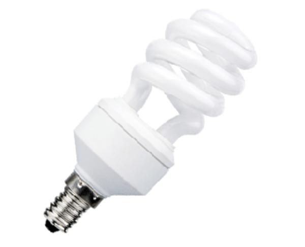 Лампа E14 энергосберегающая Старт 15WSP, 15/75Вт, теплый белый, 2700К, 220В, 10000ч, спираль, 45/120мм