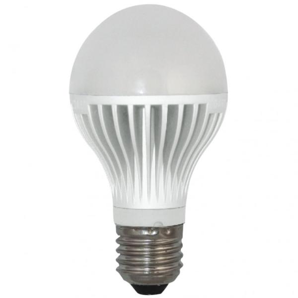 Лампа E27 светодиодная белая Ecola D7LW42ELC, 4.2/35Вт, теплый белый, 3000K, 220В, 25000ч, шар, радиатор, 60/110мм