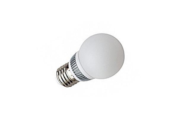 Лампа E27 светодиодная белая LEDcraft LC-O-E27-3-WW, 3/25Вт, теплый белый, 2700K, 220В, 270Лм, 50000ч, радиатор, 50/95мм
