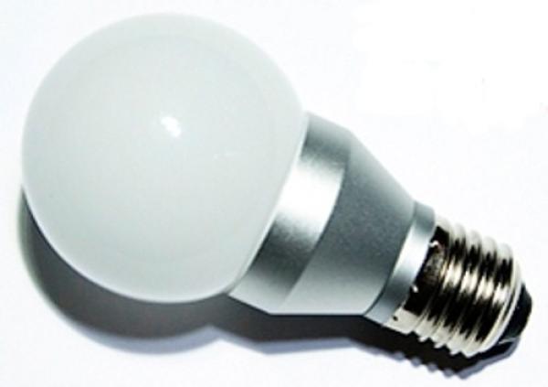 Лампа E27 светодиодная белая LEDcraft LC-ST-E27-5-W, 5/40Вт, холодный белый, 6400K, 220В, 520Лм, 50000ч, радиатор, 65/150мм