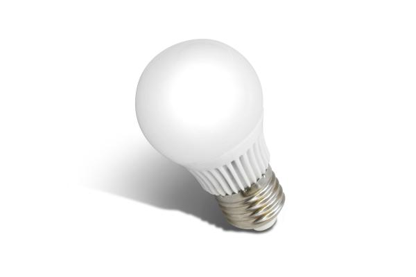 Лампа E27 светодиодная белая MaySun Шарик GL5.5-E27 AC110-265V, 5.5/40Вт, теплый белый, 110..265В, 360Лм, 50000ч, 50/89мм
