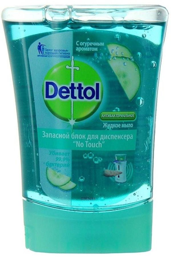 Мыло жидкое для диспенсера Dettol огуречный аромат, антибактериальное, 0.25л, флакон
