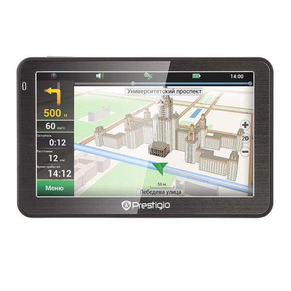 GPS навигатор автомобильный Prestigio GeoVision 5058, 66 каналов, 4GB, ЖКД 5" 480*272, SD-micro, USB2.0, подсветка, сенсорный экран, Li-Poly, Навител Навигатор