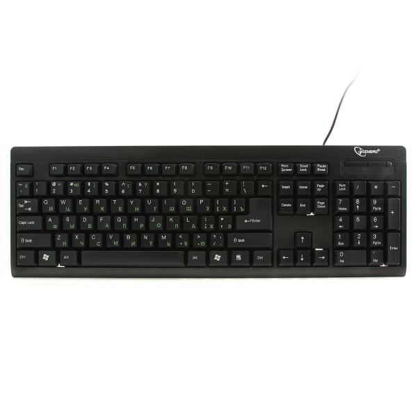 Клавиатура Gembird KB-8300-BL-R, PS/2, черный