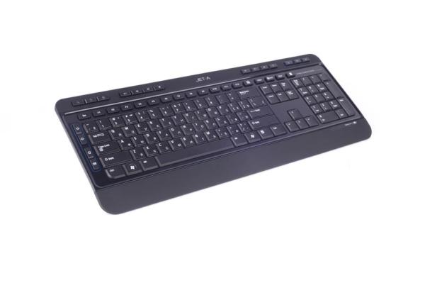 Клавиатура беспроводная JETAccess K5W, USB, FM, Multimedia 20 кнопок, черный