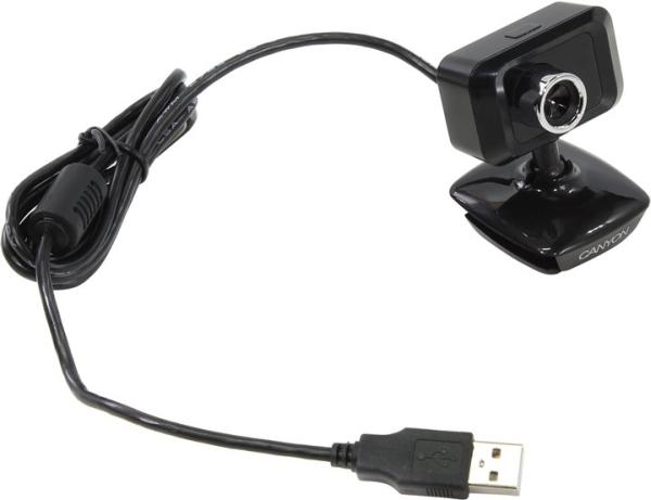 Видеокамера USB2.0 Canyon CNE-CWC1, 1600*1200, до 30fps, крепление на монитор, встроенный микрофон, черный