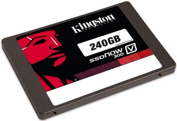 Накопитель SSD 2.5" SATA  240GB Kingston SV300S37A/240G, SATAIII, MLC, 450/450MB/s, салазки для установки в 3.5" слот
