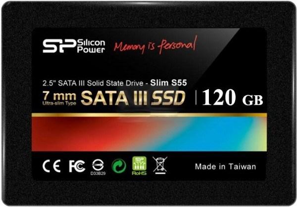 Накопитель SSD 2.5" SATA  120GB Silicon Power S55 (SP120GBSS3S55S25), SATAIII, MLC, 556/475MB/s, NCQ