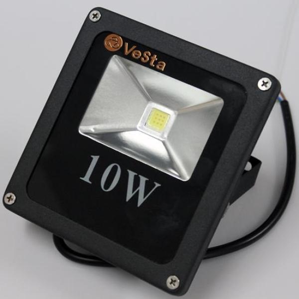 Прожектор светодиодный VeSta VLED SU10e W, 1 светодиод, 220В, 10Вт, IP65, уличный