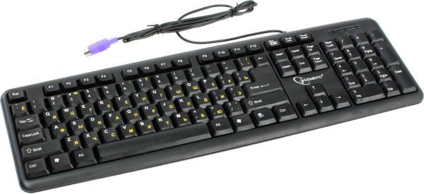 Клавиатура Gembird KB-8320-BL, PS/2, черный