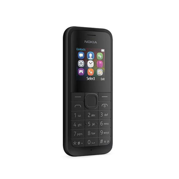 Мобильный телефон 2*SIM Nokia 105 DS, GSM900/1800/1900, 1.4" 128*128, FM радио, 45*107*14мм 70г, черный