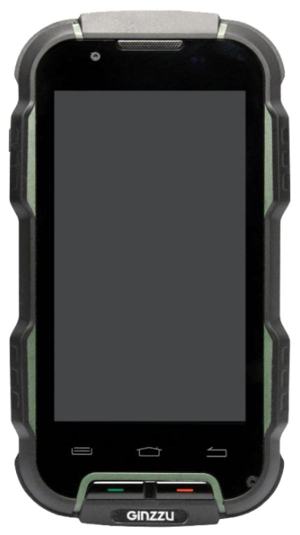 Смартфон 2*sim Ginzzu RS91 Dual, 2*1.2ГГц, 4GB, 4.02" 854*480, SD-micro, GSM/3G, GPS, BT, WiFi, G-sensor, радио, 2 камеры 8/1.3Мпикс, Android 4.2, 76.4*139.7*17.6мм 242г, зеленый