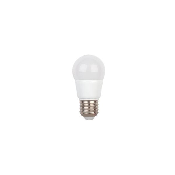 Лампа E27 светодиодная белая Ecola K7GW54ELC, 5.4/50Вт, теплый белый, 2700K, 220В, 30000ч, шар, матовый, 45/89мм