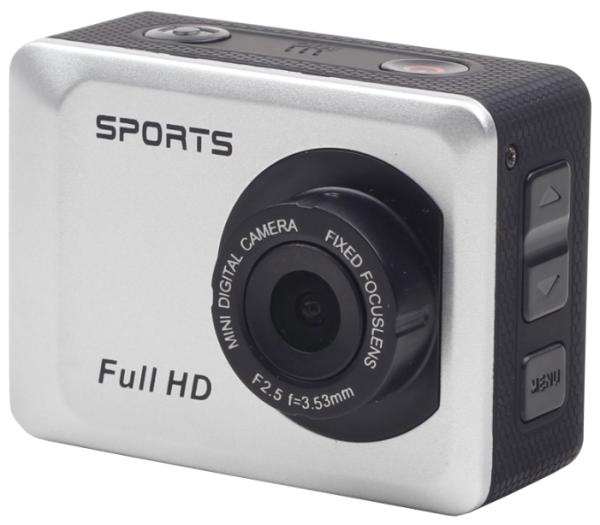 Экшн камера Gembird ACAM-002, Full HD, CMOS, 5Мпикс, ЖКД, SDHC-micro, USB2.0, аккумулятор, велосипедное крепление, водонепроницаемый бокс