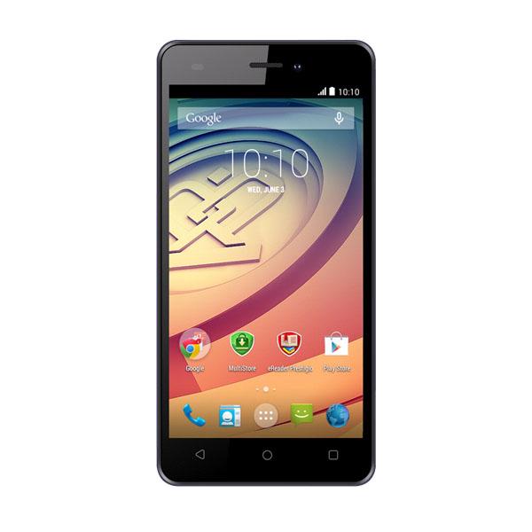 Смартфон 2*sim Prestigio Multiphone Wize N3 (PSP3507), 4*1.2ГГц, 4GB, 5" 854*480, SD-micro, GSM/3G, GPS, BT, WiFi, G-sensor, 2 камеры 5/0.3Мпикс, Android 5.1, черный