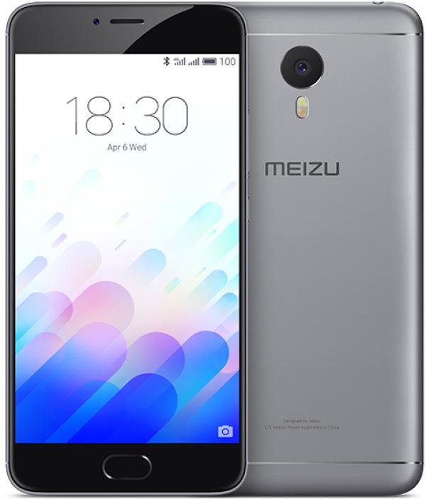 Смартфон 2*sim Meizu M3 Note, 4*1.8ГГц+4*1ГГц, 16GB, 5.5" 1920*1080, SD-micro/SDHC-micro, 4G/3G, GPS, BT, WiFi, G-sensor, 2 камеры 13/5Мпикс, Android 5.1, 75.5*153.6*8.2мм 163г, серый