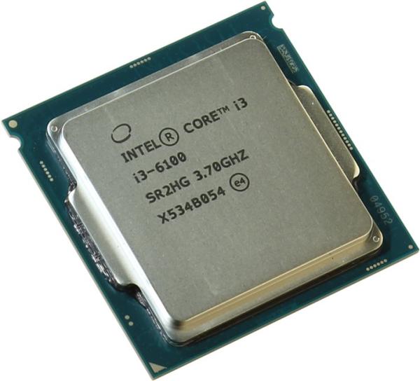 Процессор S1151 Intel Core i3-6100 3.7ГГц, 2*256KB+4MB, 8ГТ/с, Skylake 0.014мкм, видео 1150МГц, 51Вт