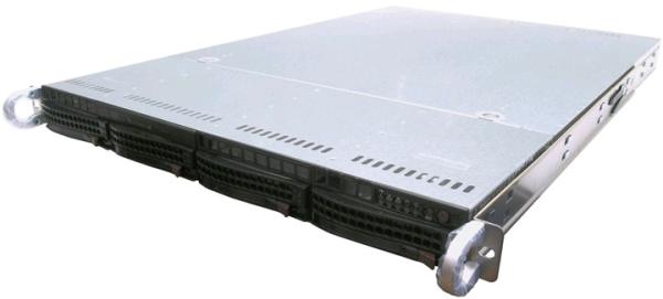 Сервер Dual S771 Supermicro 6015B-8B, 2(2)*Xeon E5345 2.33 Quad Core/ i5000P/ 4(8)*4GB DDR2 ECC FB/ Adaptec AIC-9410/ 4*(SAS/SATA) RAID (0 1 5 10)/ 0(4)*3.5" (SAS/SATA) HS/ 2GLAN/USB2.0/ 1U/1(1)*560Вт
