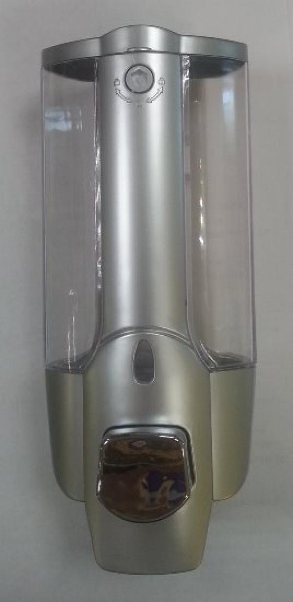Диспенсер для мыла D-Lin D201127-1, настенный, 0.35л, серебристый, замок