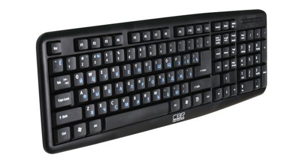 Клавиатура CBR KB 107, USB, черный