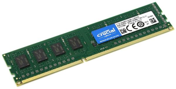 Оперативная память DIMM DDR3  4GB, 1600МГц (PC12800) Crucial CT51264BD160BJ, 1.35В