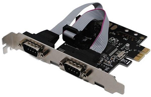 Контроллер RS232 Espada FG-EMT03C-1-BU01, PCI-Ex1, 2*RS232