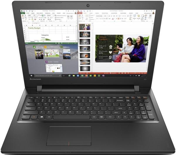 Ноутбук 15" Lenovo Ideapad 300-15 (80M300DURK), Pentium N3700 1.6 4GB 1Тб GT920M 1GB 2USB2.0/USB3.0 LAN WiFi BT HDMI/VGA камера SD/SDHC/SDXC 2.5кг W10 черный