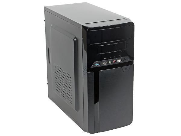 Корпус mATX MiniTower SunPro Vista IV, 450Вт, 1*5.25"+1(1)*3.5", Audio/ 1*USB3.0/ 2*USB2.0, 0(2) вент., черный