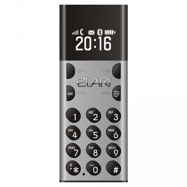 Мобильный телефон Elari NanoPhone (ELNP1GR), GSM850/900/1800/1900, SD-micro, BT, диктофон, MP3 плеер, серый