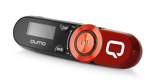 Плеер MP3 Флэш QUMO Magnitola, ЖК 1.1", 4GB, MP3/WMA, USB2.0, FM радио, аккумулятор, 10ч, клипса, красный