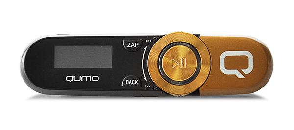 Плеер MP3 Флэш QUMO Magnitola, ЖК 1.1", 4GB, MP3/WMA, USB2.0, FM радио, аккумулятор, 10ч, клипса, золотой