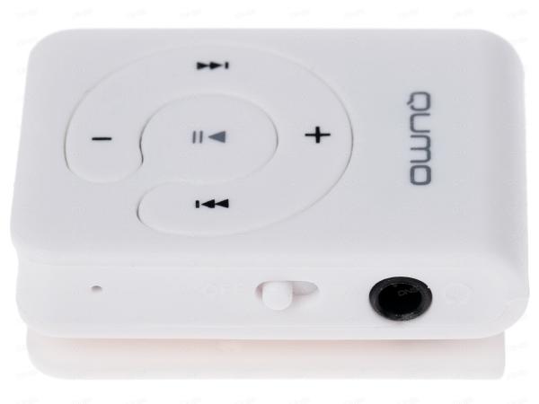 Плеер MP3 QUMO HIT!, microSD, MP3/WMA, USB2.0, аккумулятор, клипса, белый