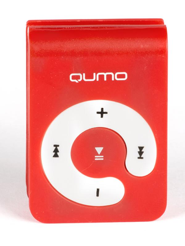 Плеер MP3 QUMO HIT!, microSD, MP3/WMA, USB2.0, аккумулятор, клипса, красный
