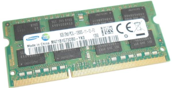 Оперативная память SO-DIMM DDR3  8GB, 1600МГц (PC12800) Samsung M471B1G73DB0-YK0, 1.35В