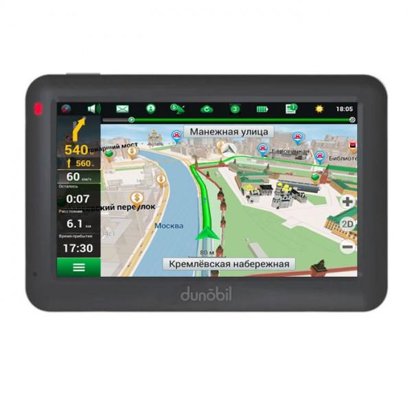 GPS навигатор автомобильный Dunobil Modern 4.3, 64 канала, RAM 128M, 4G, ЖКД 4.3" 480*272, SD-micro, USB, сенс., Навител Навигатор, 119*75*13мм 164г