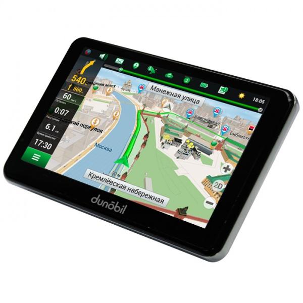 GPS навигатор автомобильный Dunobil Plasma 5.0, 66 каналов, 4GB, ЖКД 5" 480*272, SD-micro, USB2.0, подсветка, сенсорный экран, Li-Poly, Навител Навигатор