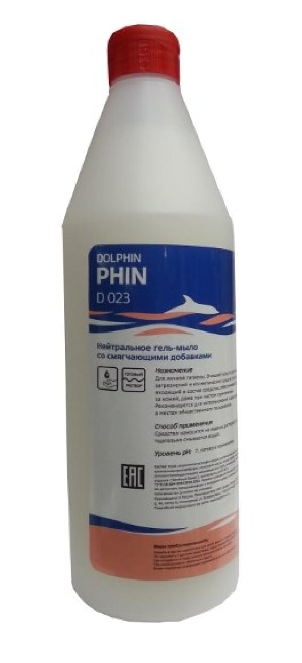 Мыло жидкое Dolphin Phin D 023, глицериново-ланолиновое с перламутром, pH 7, концентрат, смягчающие добавки, аромат зеленый банан, 1л