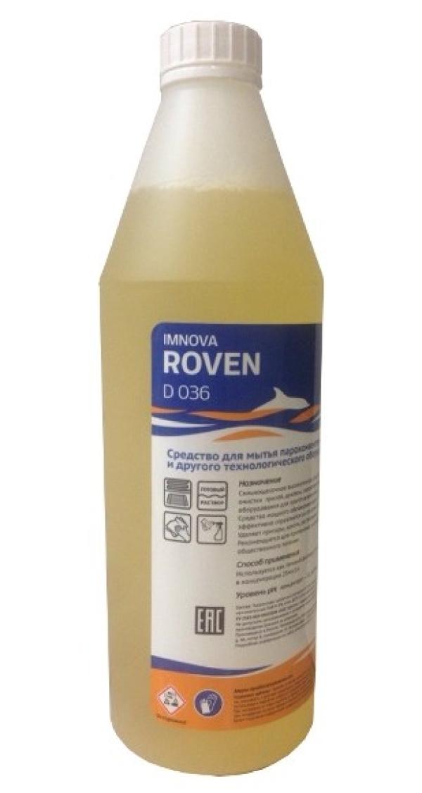 Средство для чистки кухонных плит и духовых шкафов Dolphin Imnova Roven D 036, высокопенное, pH 12, концентрат 25мл на 1л, сильнощелочное, 1л