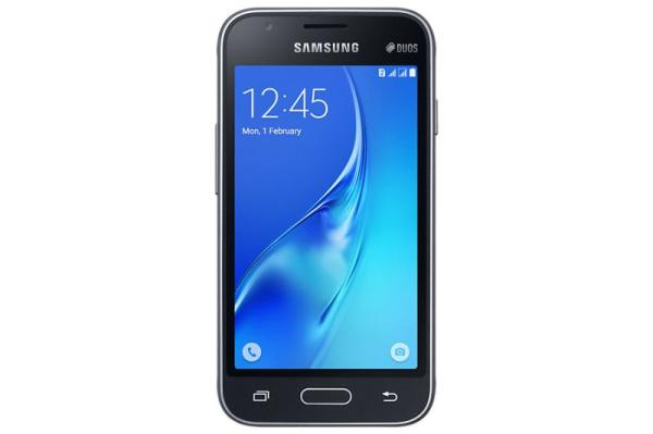 Смартфон 2*sim Samsung Galaxy J1 mini 2016 (SM-J105HZKDSER), 4*1.2ГГц, 8GB, 4" 800*480, SD-micro, 3G, GPS, BT, WiFi, G-sensor, 2 камеры 5/0.3Мпикс, Android 5.1, черный