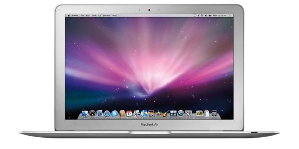 Ноутбук 13" Apple Macbook Air MC233RS/A, Core 2 Duo 1.86 2GB 120GB 1280*800 9400M 2*USB2.0 WiFi BT miniDisplayPort камера SD подсветка клавиатуры 1.35кг MacOS X 10.7 серебристый